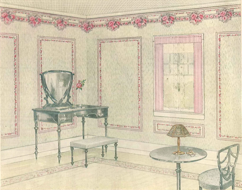 An illustration from 1917 home decoration book, 1917, leaf 11