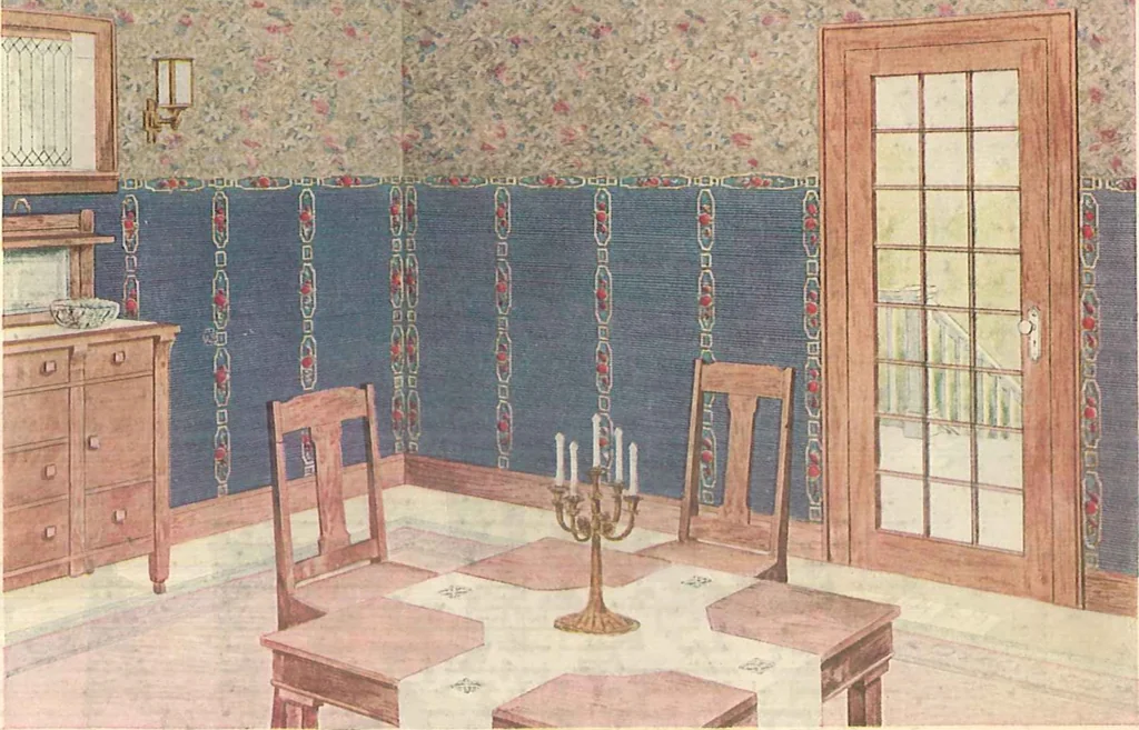 An illustration from 1917 home decoration book, 1917, leaf 7