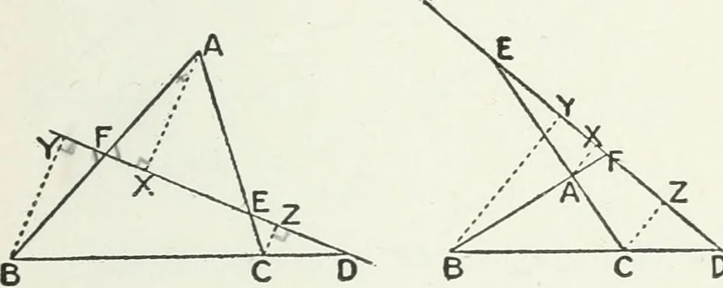 An illustration from Advanced geometry for high schools : synthetic and analytical, 1919, leaf 14
