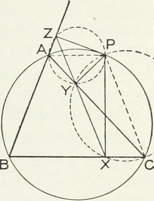 An illustration from Advanced geometry for high schools : synthetic and analytical, 1919, leaf 26
