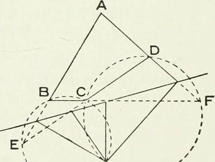 An illustration from Advanced geometry for high schools : synthetic and analytical, 1919, leaf 29