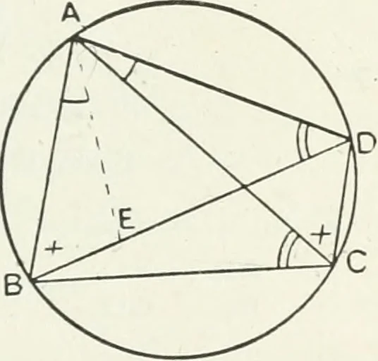 An illustration from Advanced geometry for high schools : synthetic and analytical, 1919, leaf 32