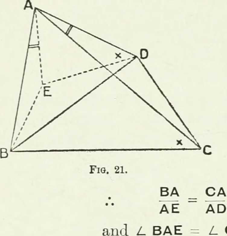 An illustration from Advanced geometry for high schools : synthetic and analytical, 1919, leaf 33