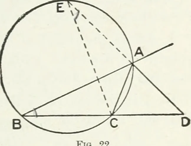 An illustration from Advanced geometry for high schools : synthetic and analytical, 1919, leaf 34