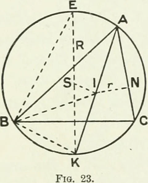 An illustration from Advanced geometry for high schools : synthetic and analytical, 1919, leaf 35