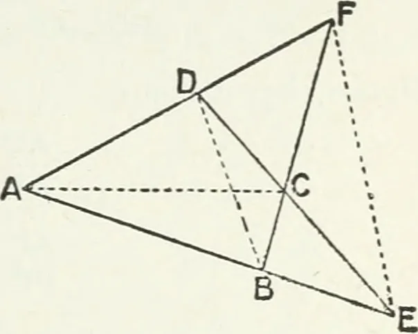 An illustration from Advanced geometry for high schools : synthetic and analytical, 1919, leaf 62