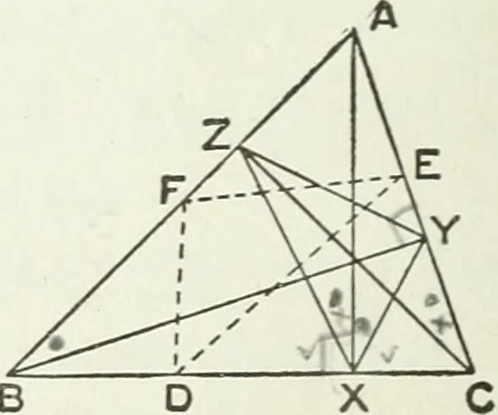 An illustration from Advanced geometry for high schools : synthetic and analytical, 1919, leaf 75