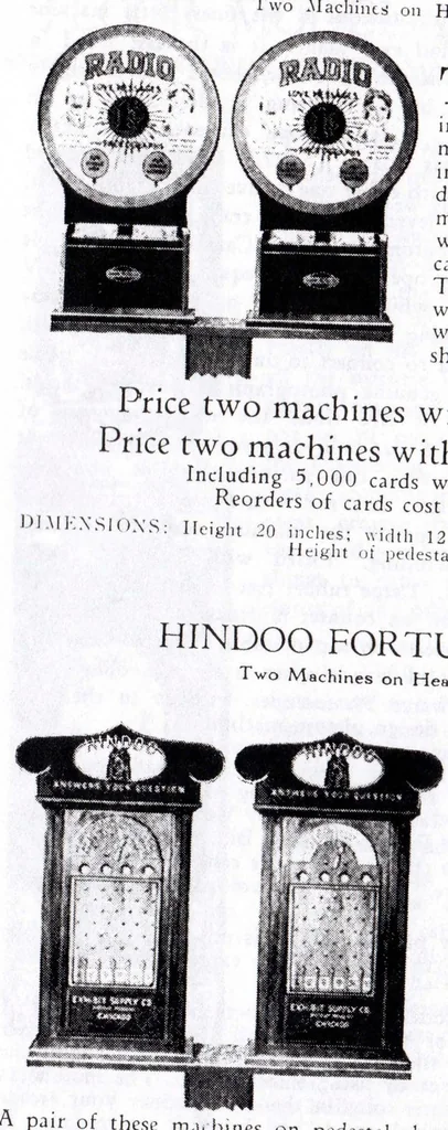 An illustration from ~1930 Exhibit Amusement Machines Exhibit Supply Catalog, 1930, leaf 24
