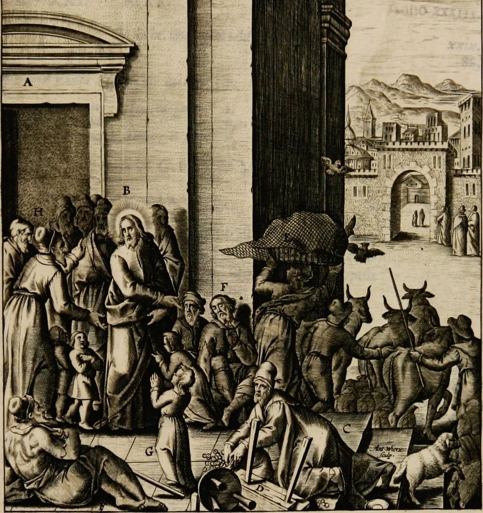An illustration from Adnotationes et meditationes in Euangelia quae in sacrosancto Missae sacrificio toto anno leguntur: cum eorundem Euangeliorum concordantia, 1607, leaf 175