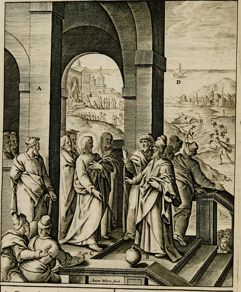 An illustration from Adnotationes et meditationes in Euangelia quae in sacrosancto Missae sacrificio toto anno leguntur: cum eorundem Euangeliorum concordantia, 1607, leaf 180