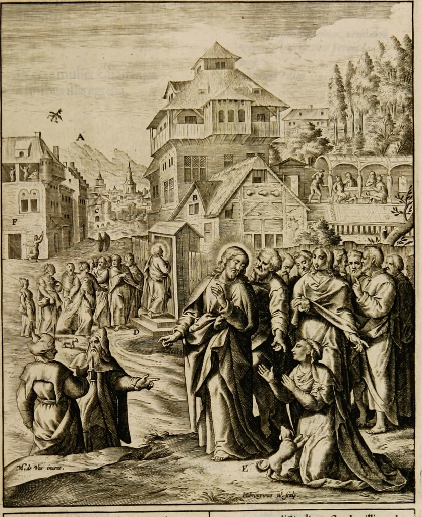 An illustration from Adnotationes et meditationes in Euangelia quae in sacrosancto Missae sacrificio toto anno leguntur: cum eorundem Euangeliorum concordantia, 1607, leaf 185