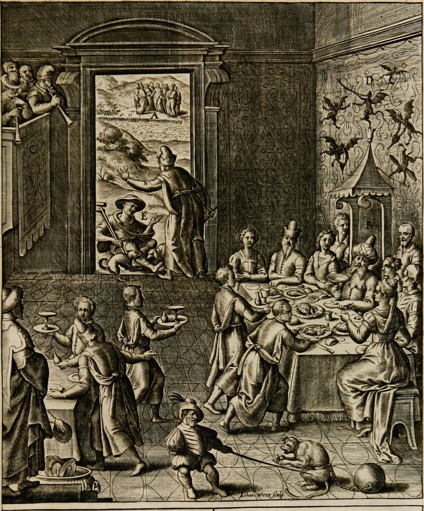 An illustration from Adnotationes et meditationes in Euangelia quae in sacrosancto Missae sacrificio toto anno leguntur: cum eorundem Euangeliorum concordantia, 1607, leaf 217