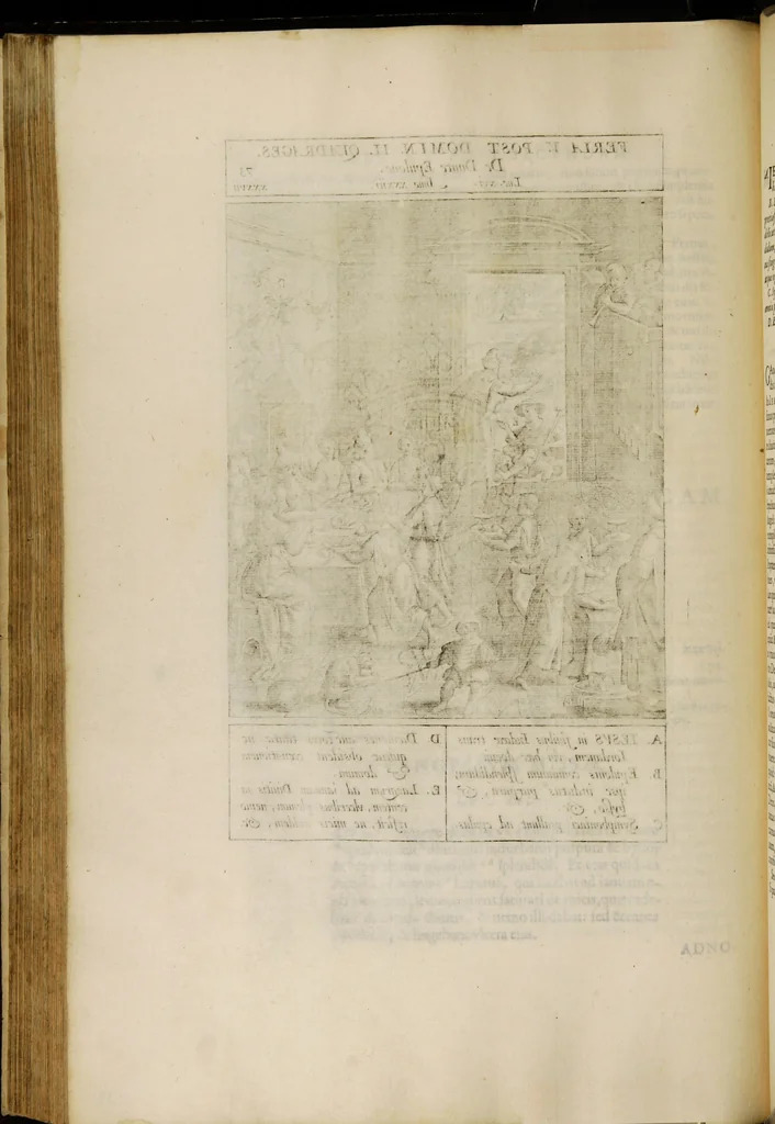 An illustration from Adnotationes et meditationes in Euangelia quae in sacrosancto Missae sacrificio toto anno leguntur: cum eorundem Euangeliorum concordantia, 1607, leaf 218