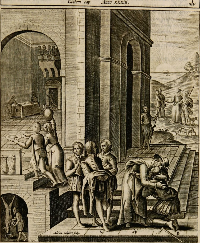 An illustration from Adnotationes et meditationes in Euangelia quae in sacrosancto Missae sacrificio toto anno leguntur: cum eorundem Euangeliorum concordantia, 1607, leaf 245