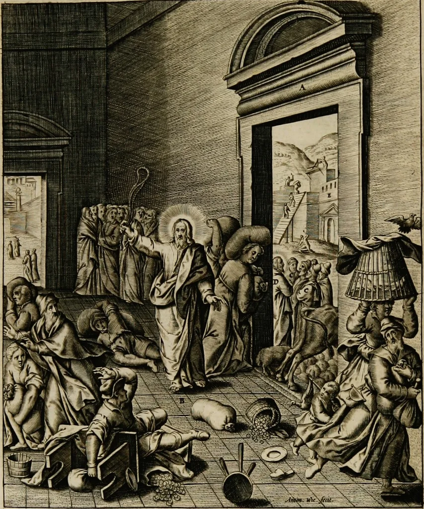 An illustration from Adnotationes et meditationes in Euangelia quae in sacrosancto Missae sacrificio toto anno leguntur: cum eorundem Euangeliorum concordantia, 1607, leaf 308