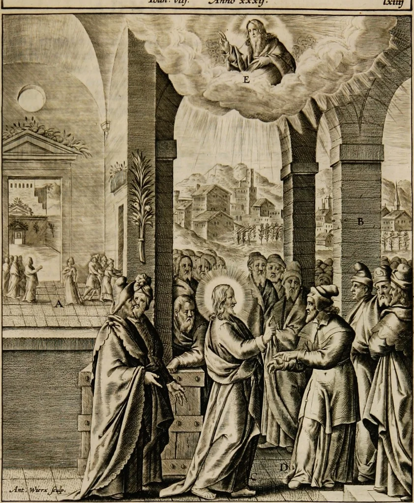 An illustration from Adnotationes et meditationes in Euangelia quae in sacrosancto Missae sacrificio toto anno leguntur: cum eorundem Euangeliorum concordantia, 1607, leaf 339