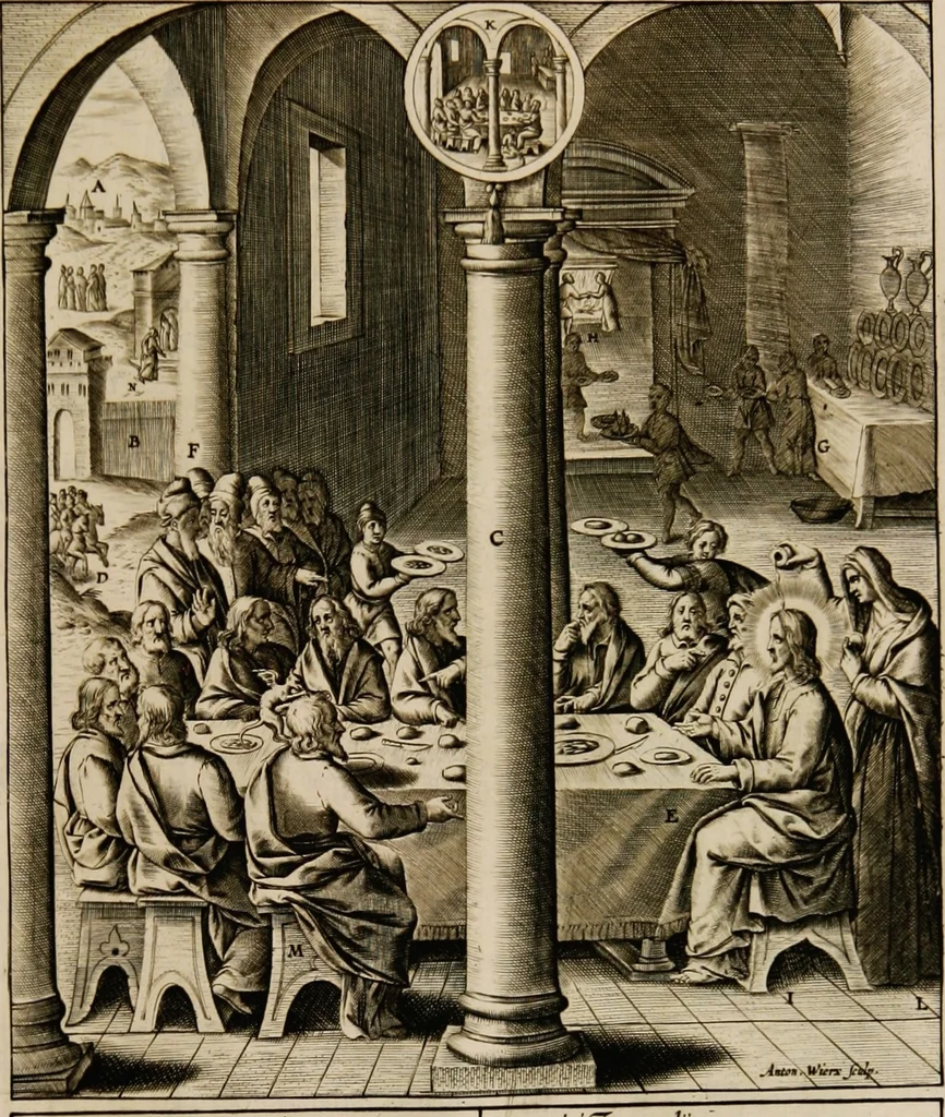 An illustration from Adnotationes et meditationes in Euangelia quae in sacrosancto Missae sacrificio toto anno leguntur: cum eorundem Euangeliorum concordantia, 1607, leaf 375