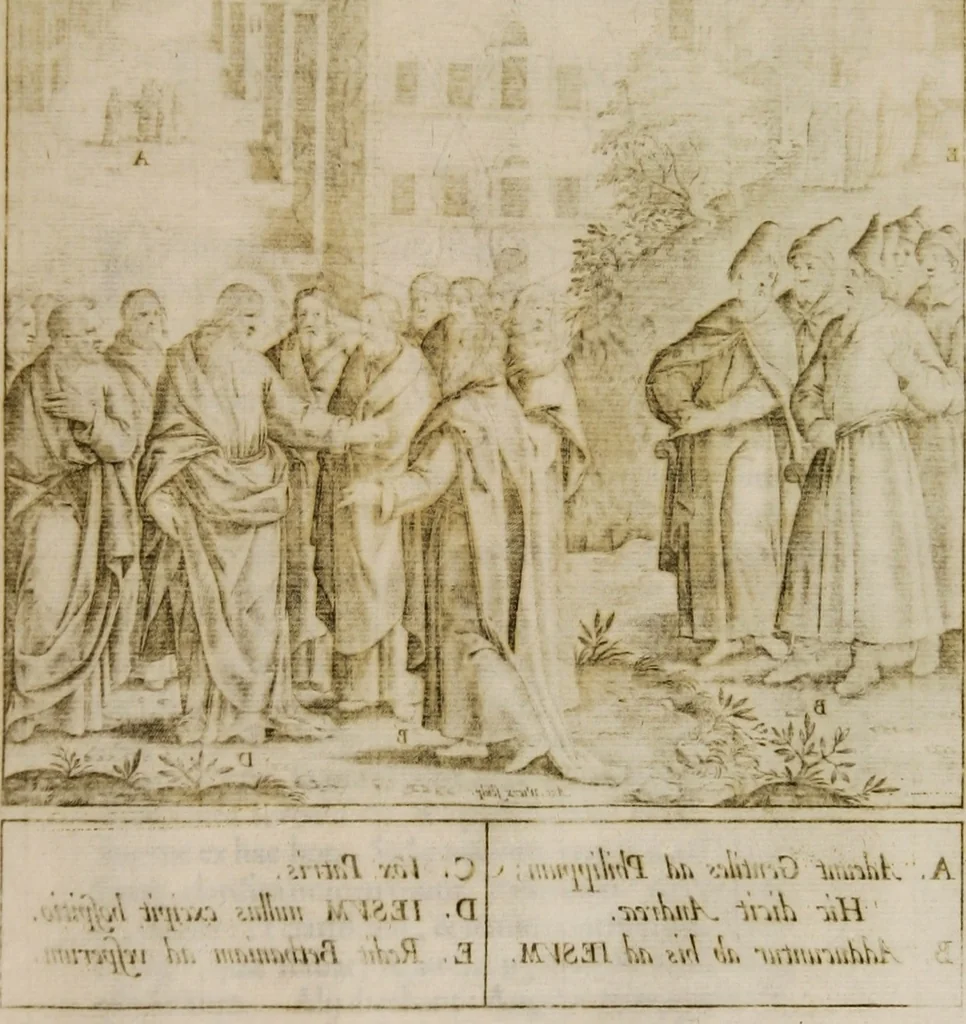An illustration from Adnotationes et meditationes in Euangelia quae in sacrosancto Missae sacrificio toto anno leguntur: cum eorundem Euangeliorum concordantia, 1607, leaf 399