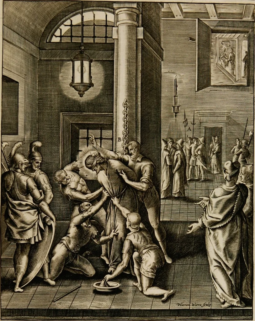 An illustration from Adnotationes et meditationes in Euangelia quae in sacrosancto Missae sacrificio toto anno leguntur: cum eorundem Euangeliorum concordantia, 1607, leaf 483