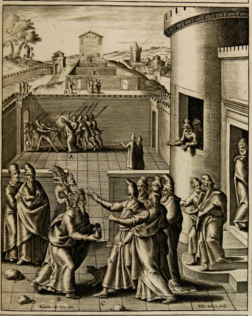 An illustration from Adnotationes et meditationes in Euangelia quae in sacrosancto Missae sacrificio toto anno leguntur: cum eorundem Euangeliorum concordantia, 1607, leaf 493