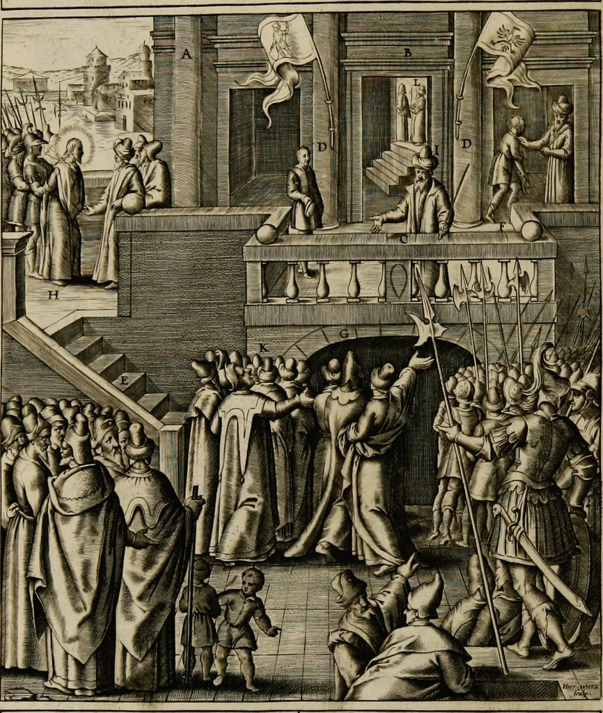 An illustration from Adnotationes et meditationes in Euangelia quae in sacrosancto Missae sacrificio toto anno leguntur: cum eorundem Euangeliorum concordantia, 1607, leaf 496