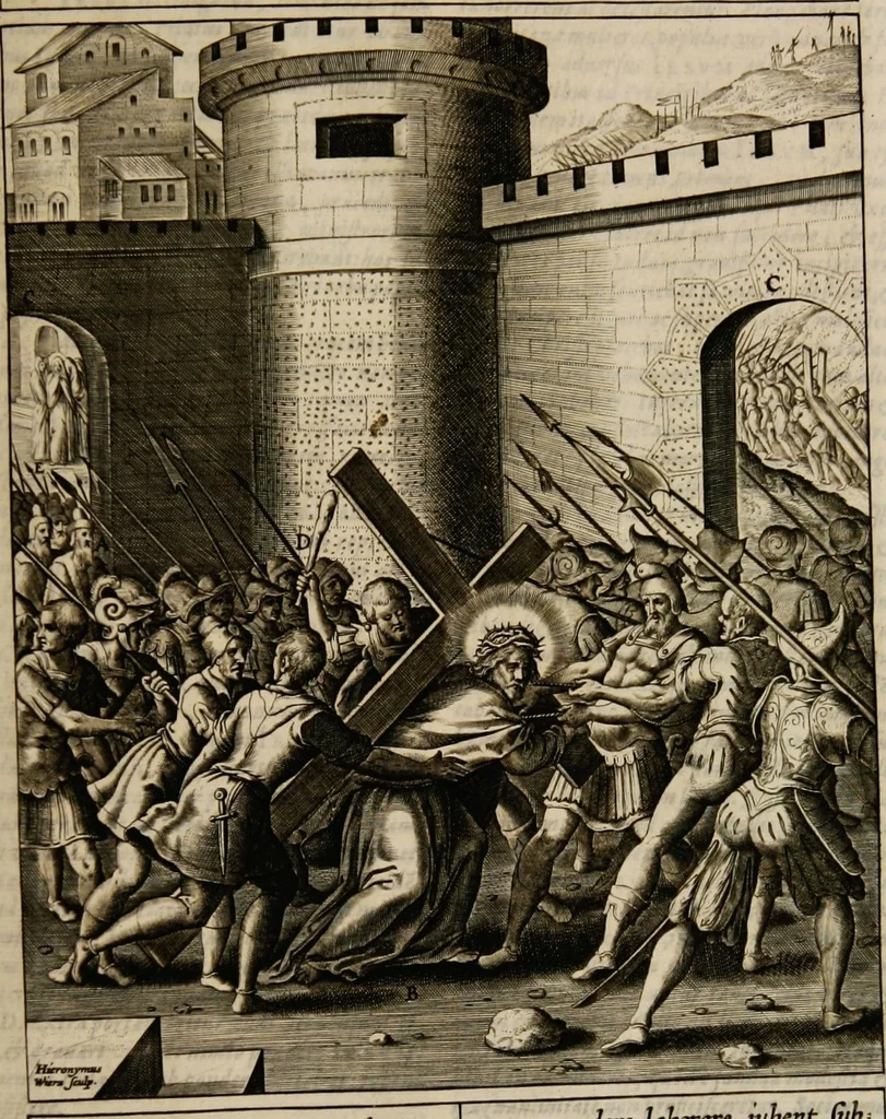 An illustration from Adnotationes et meditationes in Euangelia quae in sacrosancto Missae sacrificio toto anno leguntur: cum eorundem Euangeliorum concordantia, 1607, leaf 551