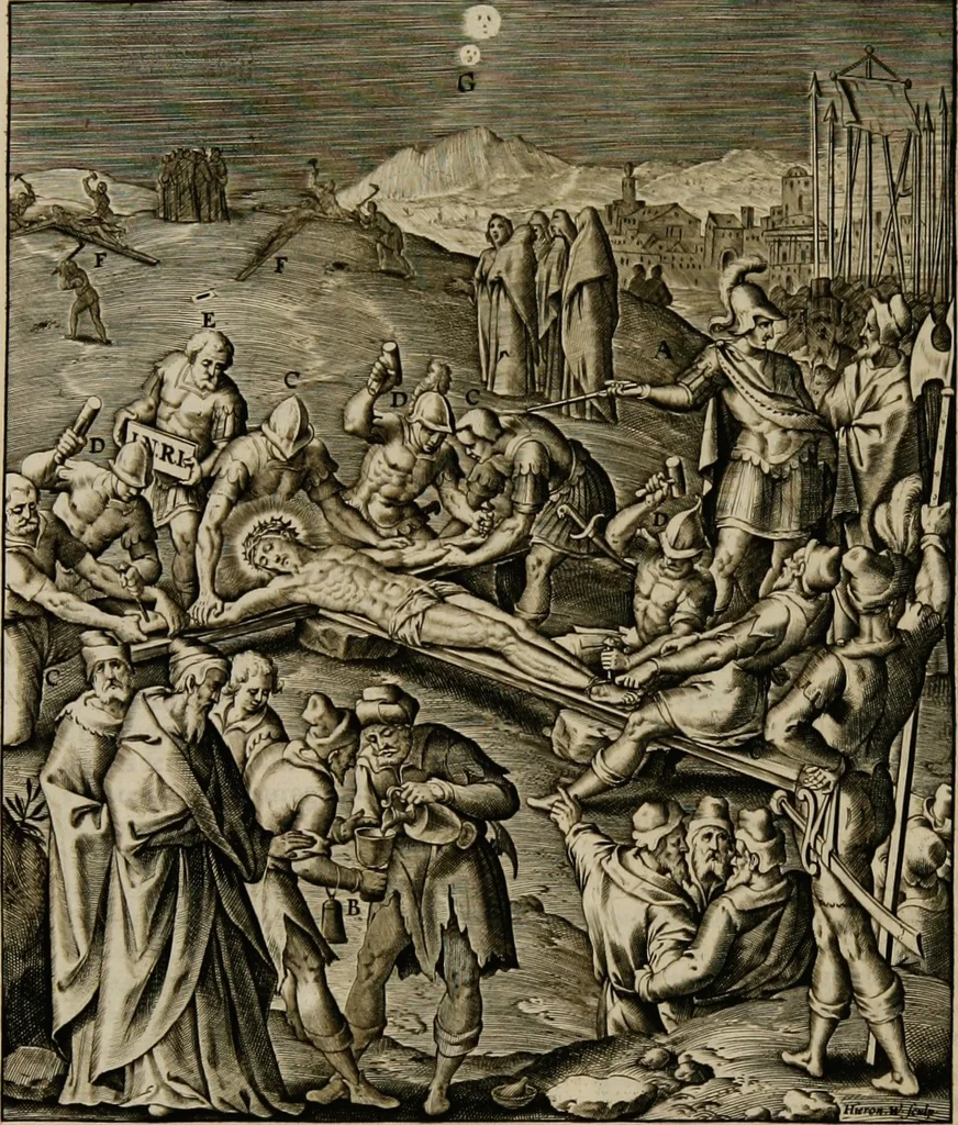 An illustration from Adnotationes et meditationes in Euangelia quae in sacrosancto Missae sacrificio toto anno leguntur: cum eorundem Euangeliorum concordantia, 1607, leaf 566