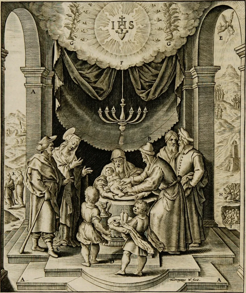 An illustration from Adnotationes et meditationes in Euangelia quae in sacrosancto Missae sacrificio toto anno leguntur: cum eorundem Euangeliorum concordantia, 1607, leaf 62