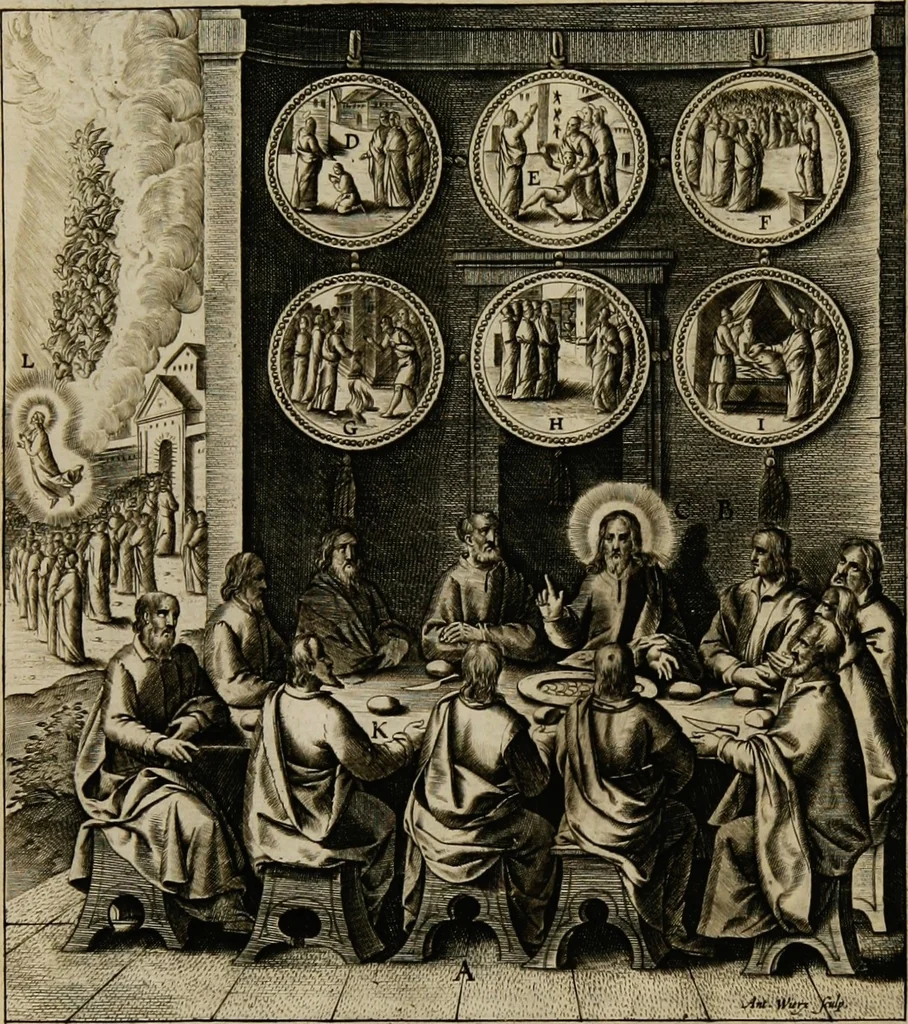 An illustration from Adnotationes et meditationes in Euangelia quae in sacrosancto Missae sacrificio toto anno leguntur: cum eorundem Euangeliorum concordantia, 1607, leaf 746