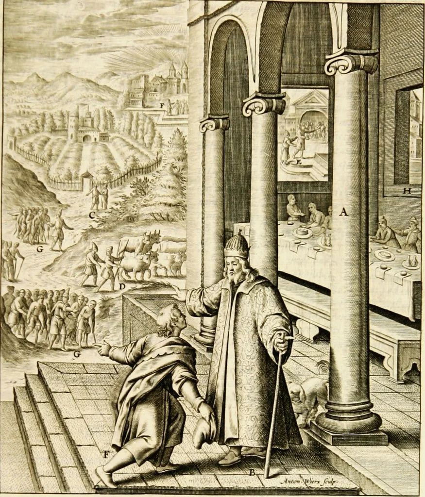 An illustration from Adnotationes et meditationes in Euangelia quae in sacrosancto Missae sacrificio toto anno leguntur: cum eorundem Euangeliorum concordantia, 1607, leaf 775