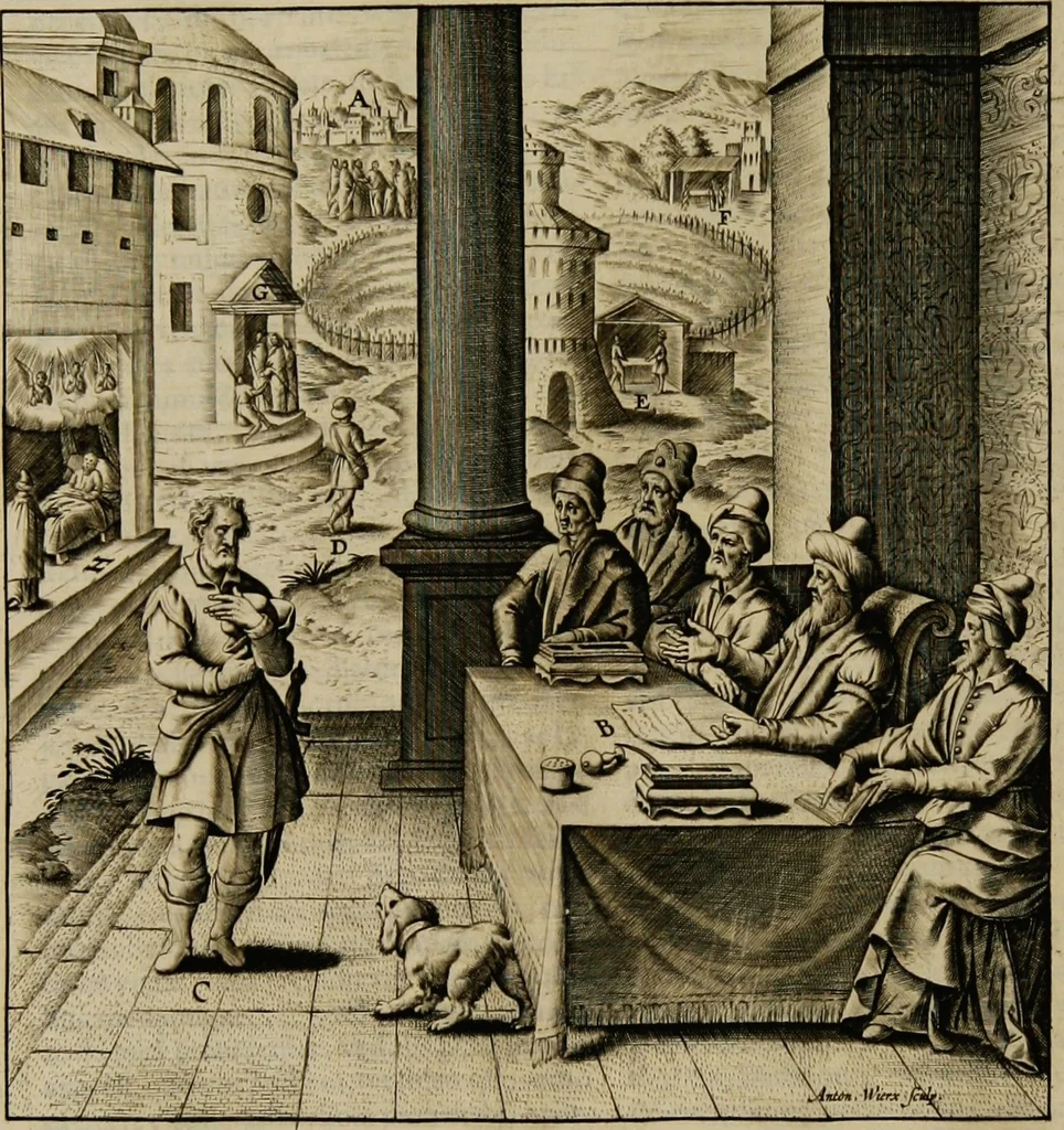 An illustration from Adnotationes et meditationes in Euangelia quae in sacrosancto Missae sacrificio toto anno leguntur: cum eorundem Euangeliorum concordantia, 1607, leaf 806