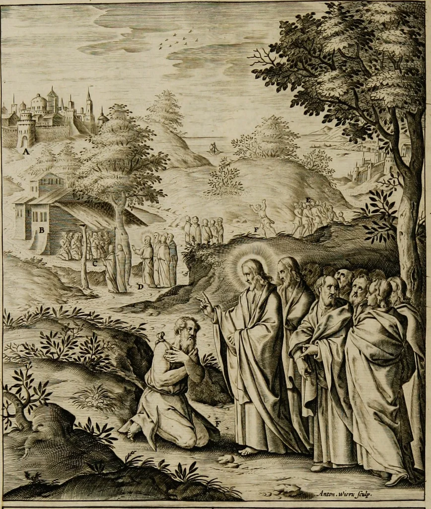 An illustration from Adnotationes et meditationes in Euangelia quae in sacrosancto Missae sacrificio toto anno leguntur: cum eorundem Euangeliorum concordantia, 1607, leaf 826