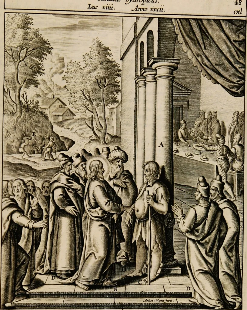 An illustration from Adnotationes et meditationes in Euangelia quae in sacrosancto Missae sacrificio toto anno leguntur: cum eorundem Euangeliorum concordantia, 1607, leaf 835