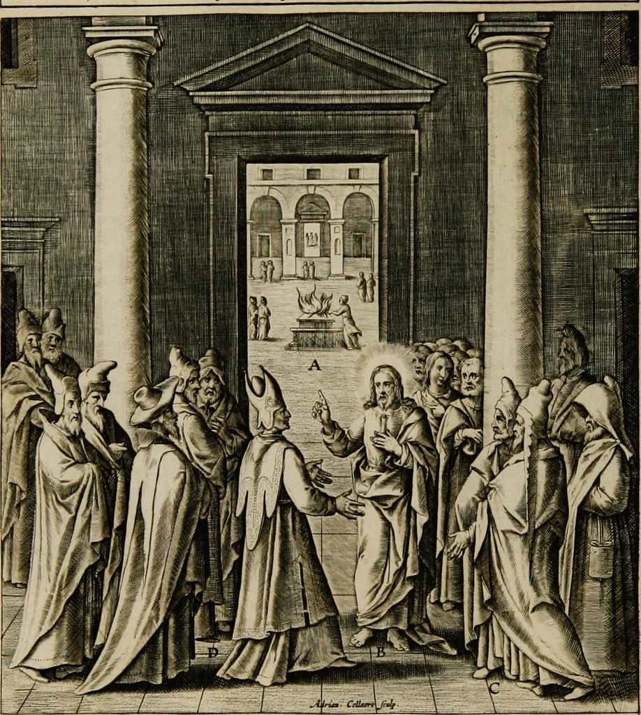 An illustration from Adnotationes et meditationes in Euangelia quae in sacrosancto Missae sacrificio toto anno leguntur: cum eorundem Euangeliorum concordantia, 1607, leaf 840