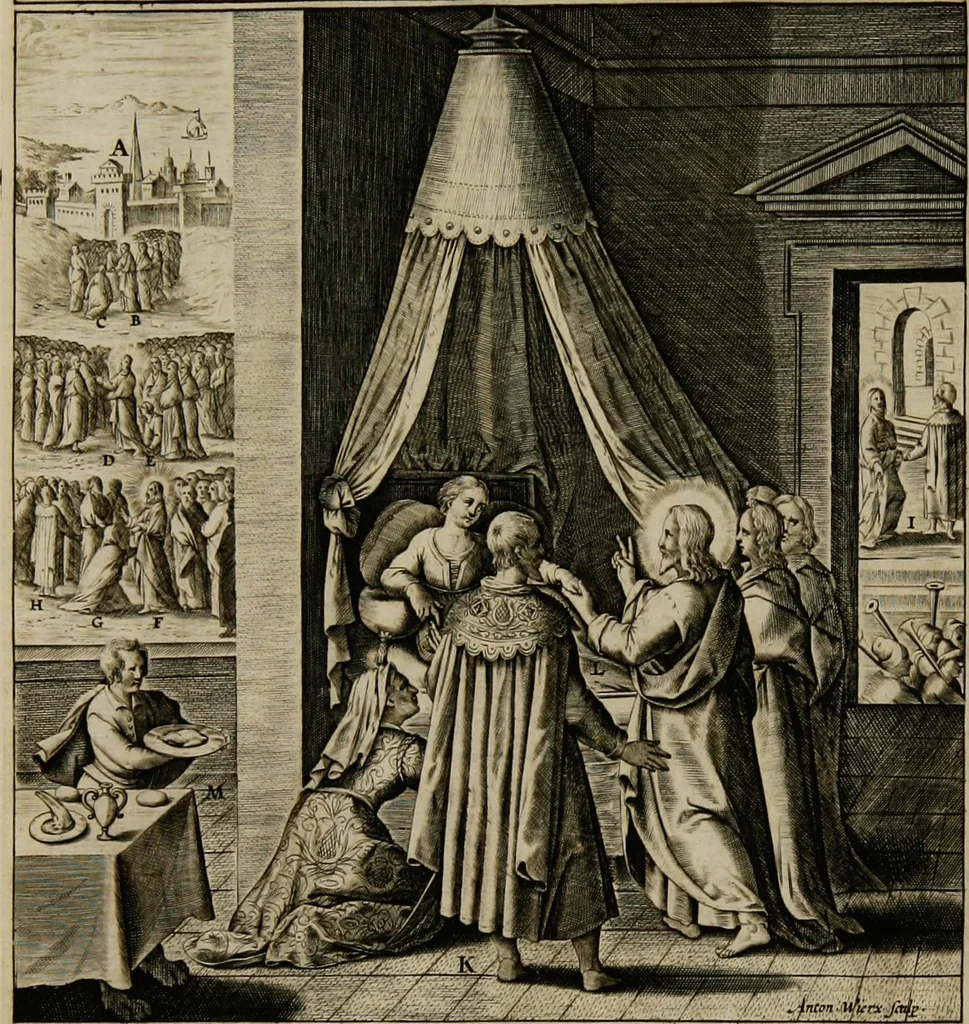 An illustration from Adnotationes et meditationes in Euangelia quae in sacrosancto Missae sacrificio toto anno leguntur: cum eorundem Euangeliorum concordantia, 1607, leaf 876