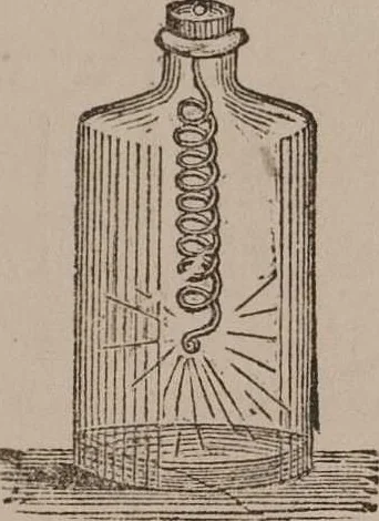 An illustration from A course of six lectures on the chemical history of a candle [electronic resource]: to which is added, a lecture on platinum, 1865, leaf 117