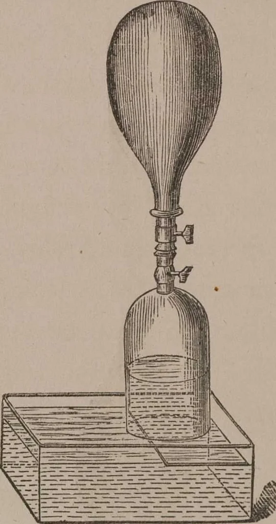 An illustration from A course of six lectures on the chemical history of a candle [electronic resource]: to which is added, a lecture on platinum, 1865, leaf 132
