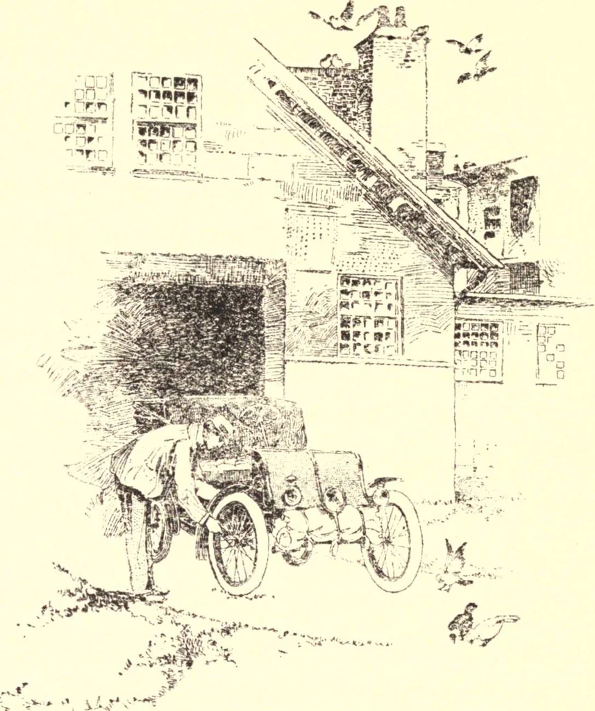 An illustration from Two thousand miles on an automobile : being a desultory narrative of a trip through New England, New York, Canada, and the West, 1902, leaf 25