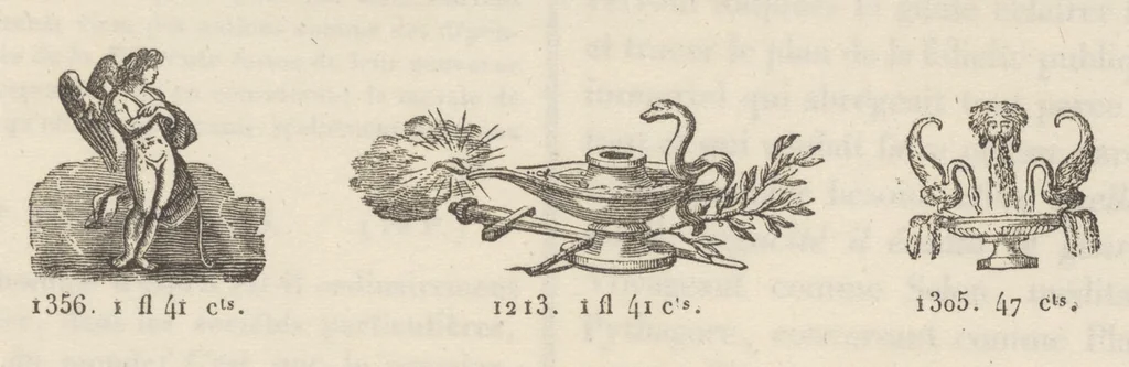 An illustration from Recueil des divers caractères, signes, fleurons, vignettes et ornamens de la Fonderie Typographique Royale., 1827, leaf 127