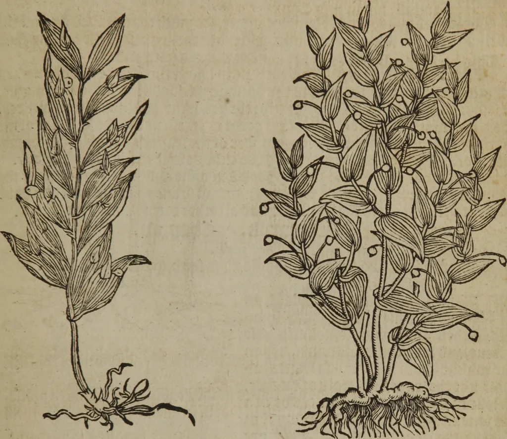 An illustration from A nievve herball, or Historie of plantes : wherein is contayned the whole discourse and perfect description of all sortes of herbes and plantes : their divers & sundry kindes ... and that not onely of those whiche are here growyng in this our countrie of Englande, but of all others also of forrayne realmes commonly used in physicke ; first set foorth in the Doutche or Almaigne tongue, 1578, leaf 702