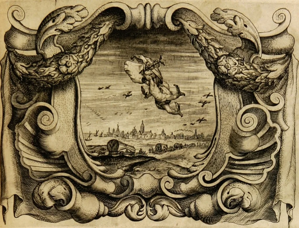 An illustration from Imago primi saeculi Societatis Iesu, 1640, leaf 185