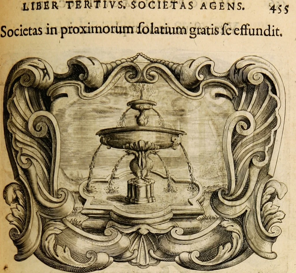 An illustration from Imago primi saeculi Societatis Iesu, 1640, leaf 467