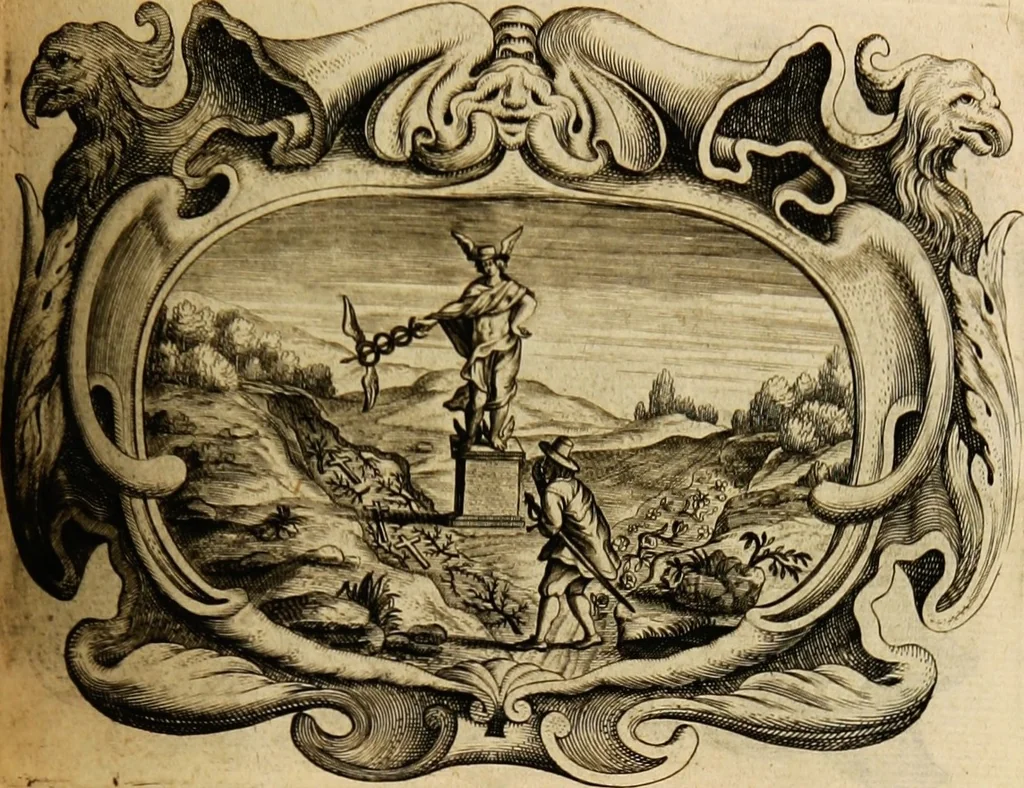 An illustration from Imago primi saeculi Societatis Iesu, 1640, leaf 471