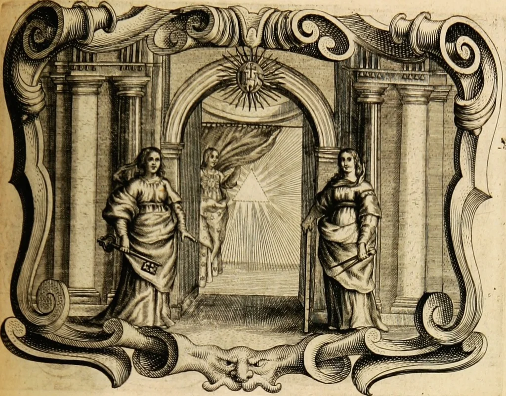 An illustration from Imago primi saeculi Societatis Iesu, 1640, leaf 481