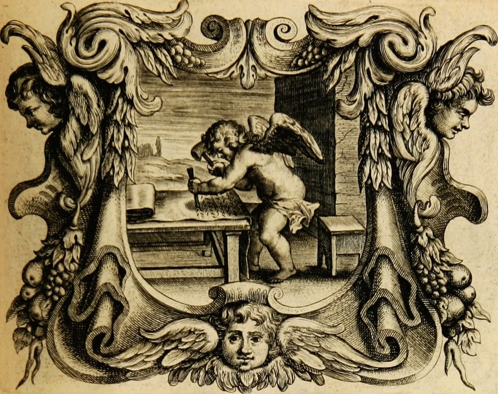 An illustration from Imago primi saeculi Societatis Iesu, 1640, leaf 587
