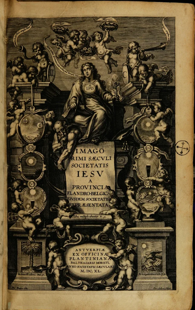 An illustration from Imago primi saeculi Societatis Iesu, 1640, leaf 7