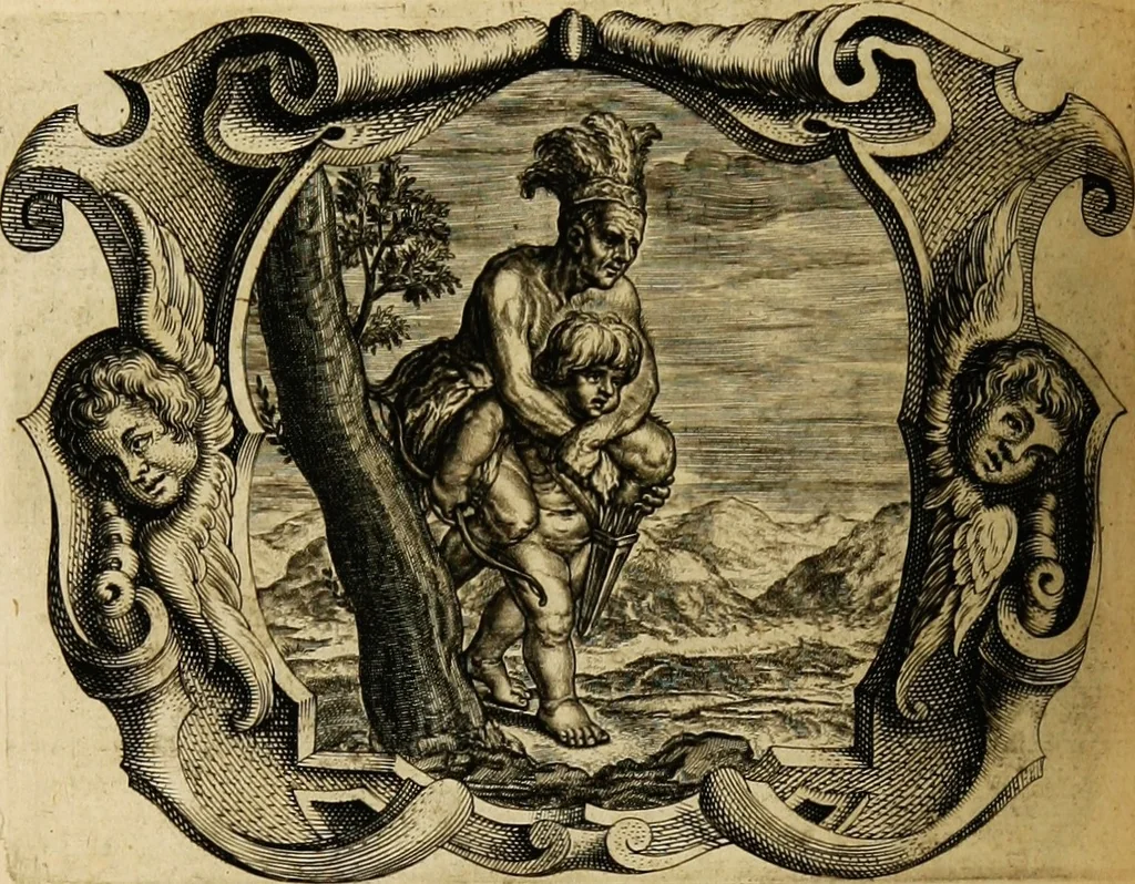 An illustration from Imago primi saeculi Societatis Iesu, 1640, leaf 732