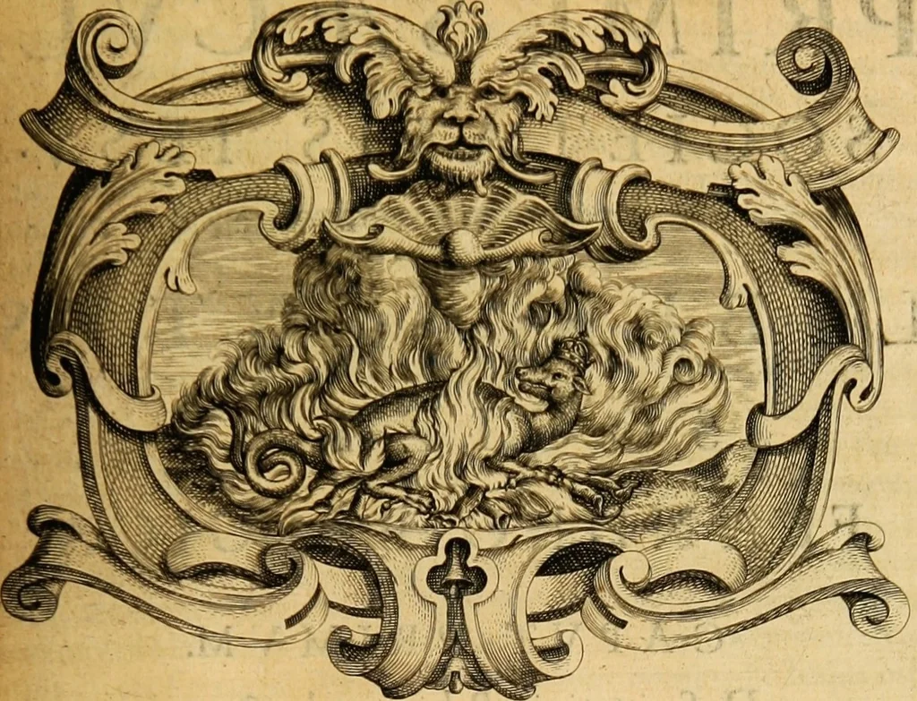 An illustration from Imago primi saeculi Societatis Iesu, 1640, leaf 739