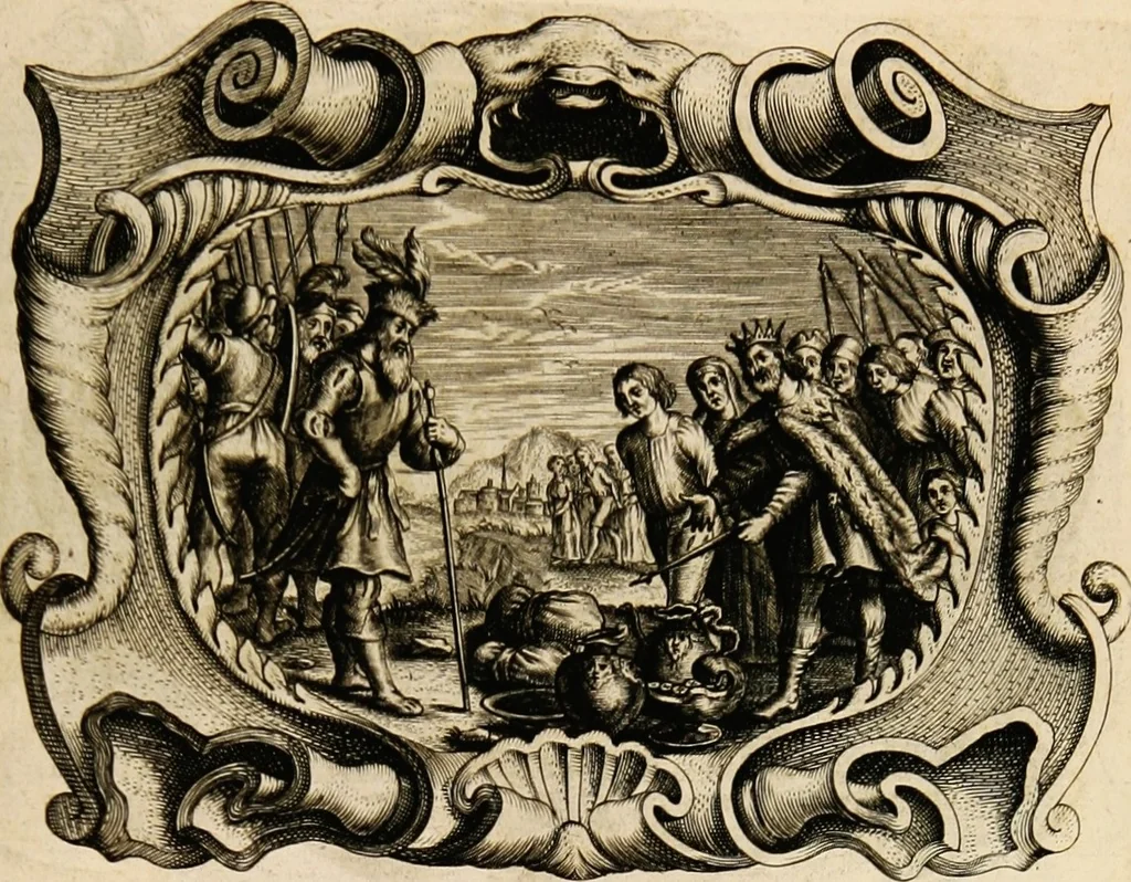 An illustration from Imago primi saeculi Societatis Iesu, 1640, leaf 953