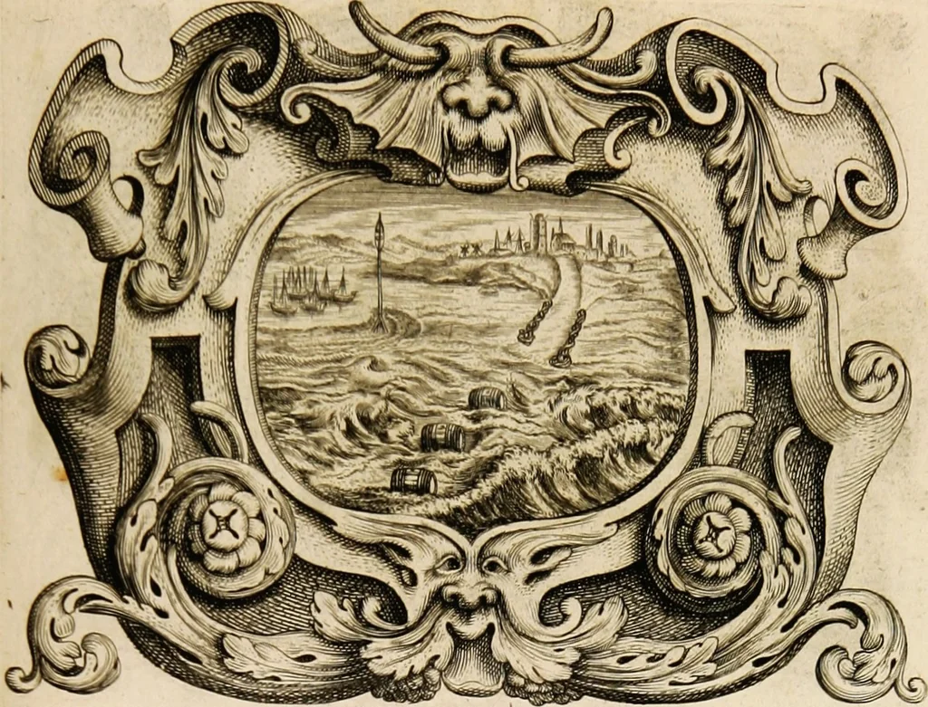 An illustration from Imago primi saeculi Societatis Iesu, 1640, leaf 955